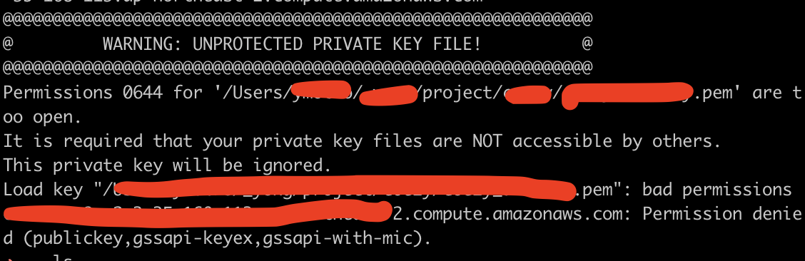 [AWS-Mac] Permissions 0644 for 'coezy_aws_key.pem' are too open. for mac