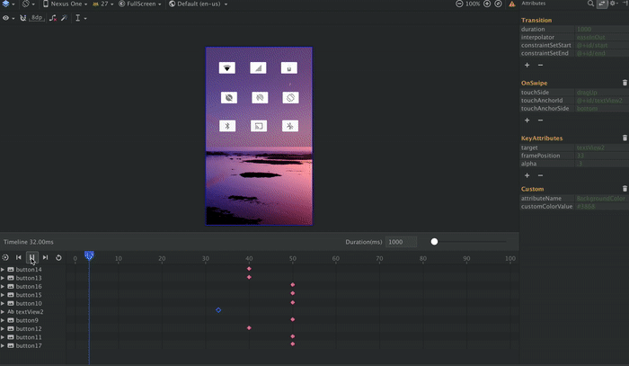 MotionLayout을 통한 코드 한줄 없이 전화효과 주기