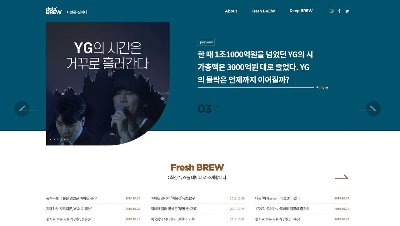 데이터브루 집이 생겼다. - 차가운 이성과 오랜 정성으로 우려낸...