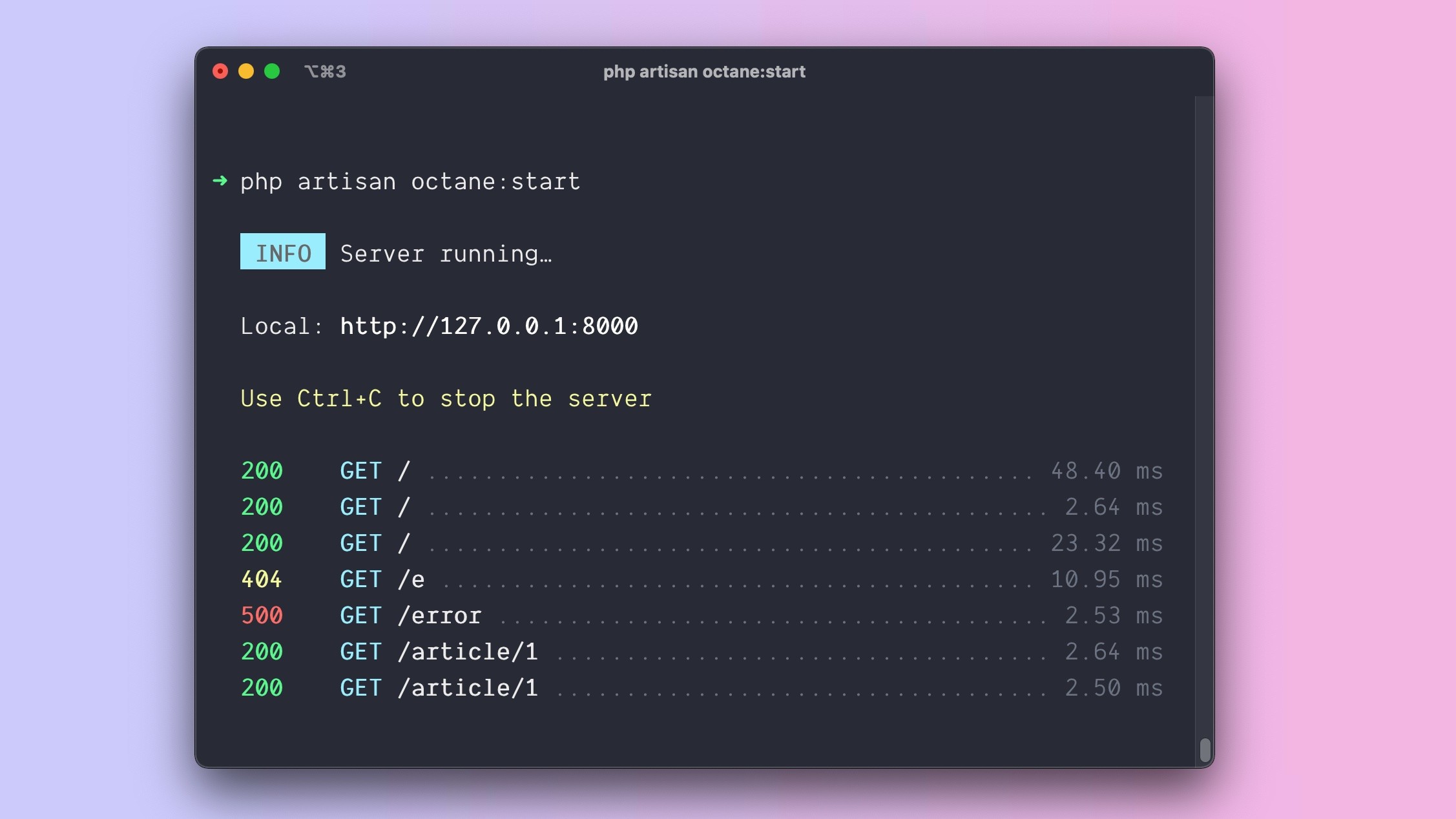 Laravel Octane Beta 릴리즈