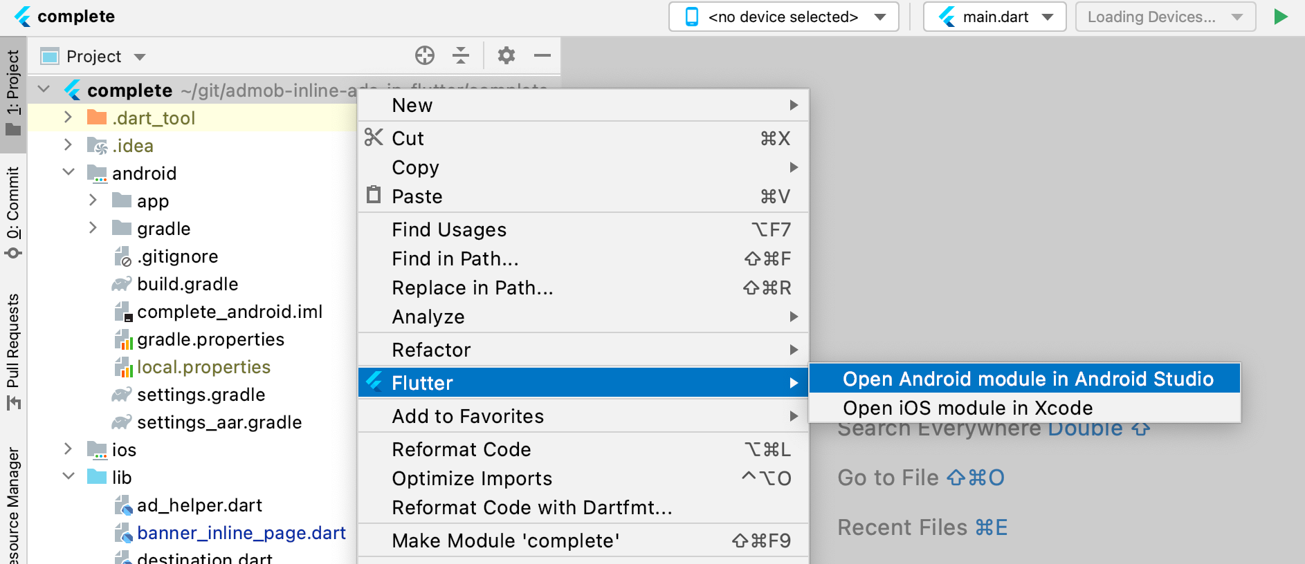 안드로이드 스튜디오에서 Open Android module in Android Studio 메뉴가 사라졌어요!