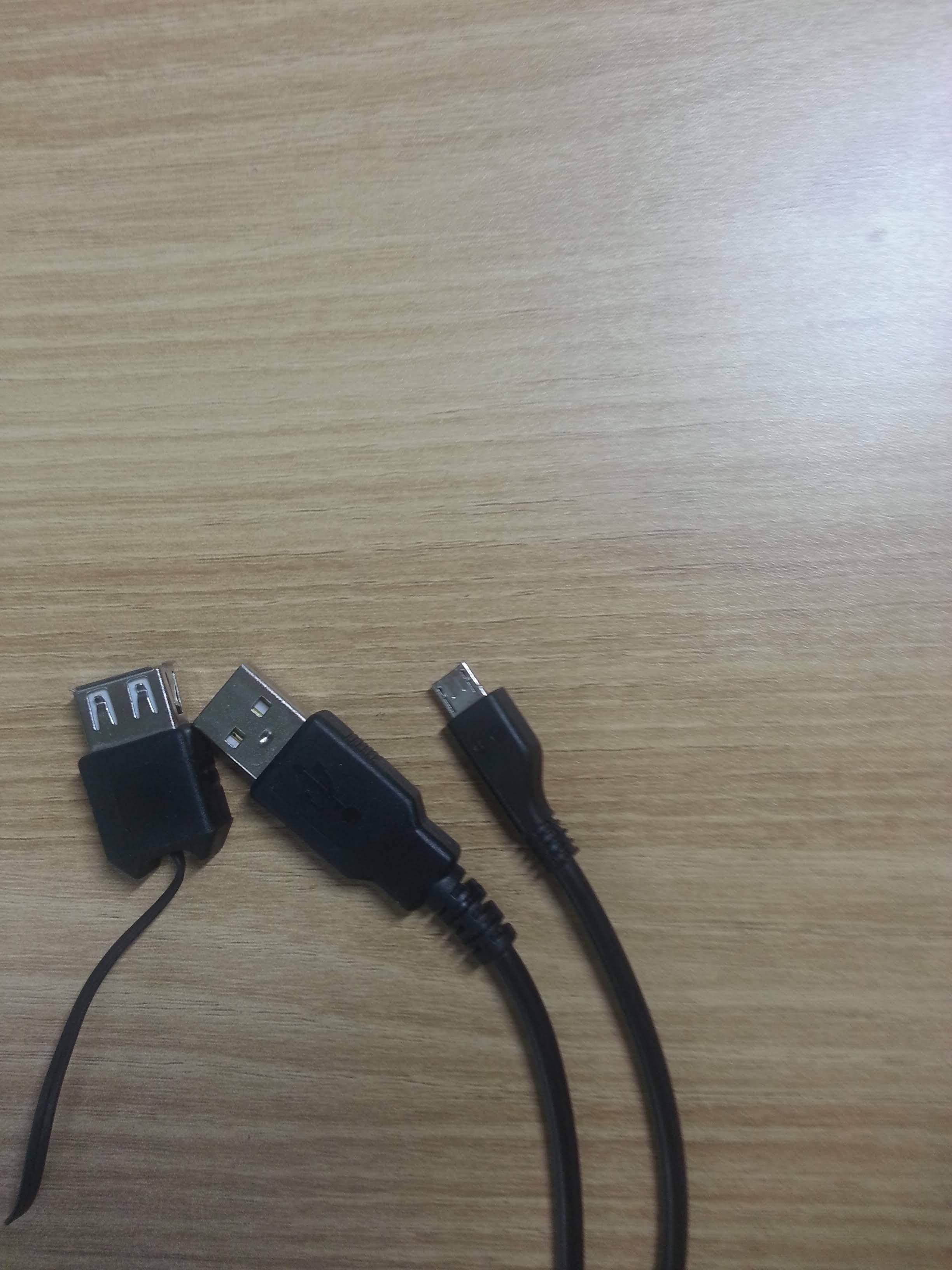 OTG 케이블이 없어서 USB 전선 뜯어보다