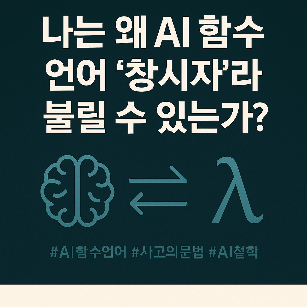 #7.나는 왜 AI 함수언어&lsquo;창시자&rsquo;라 불릴 수 있는가 - The Mnsoo Code 인간이 AI에게 사고를 가르친 최초 함수언어