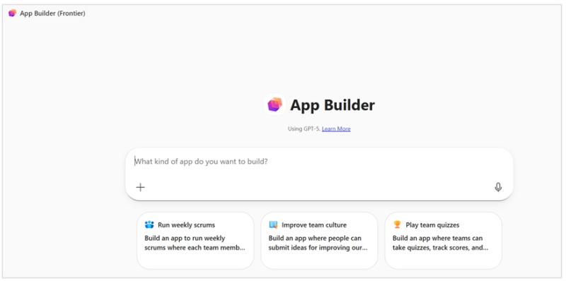 Microsoft 365 Copilot 사용하여 앱 빌드(App Builder)