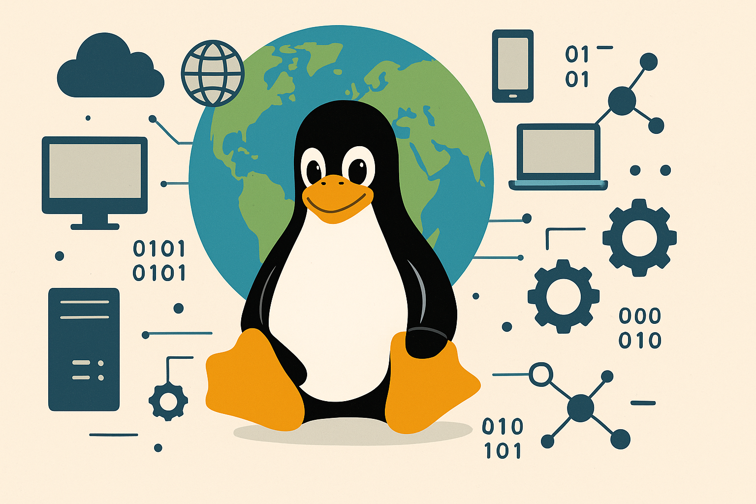 우주에 있는 리눅스