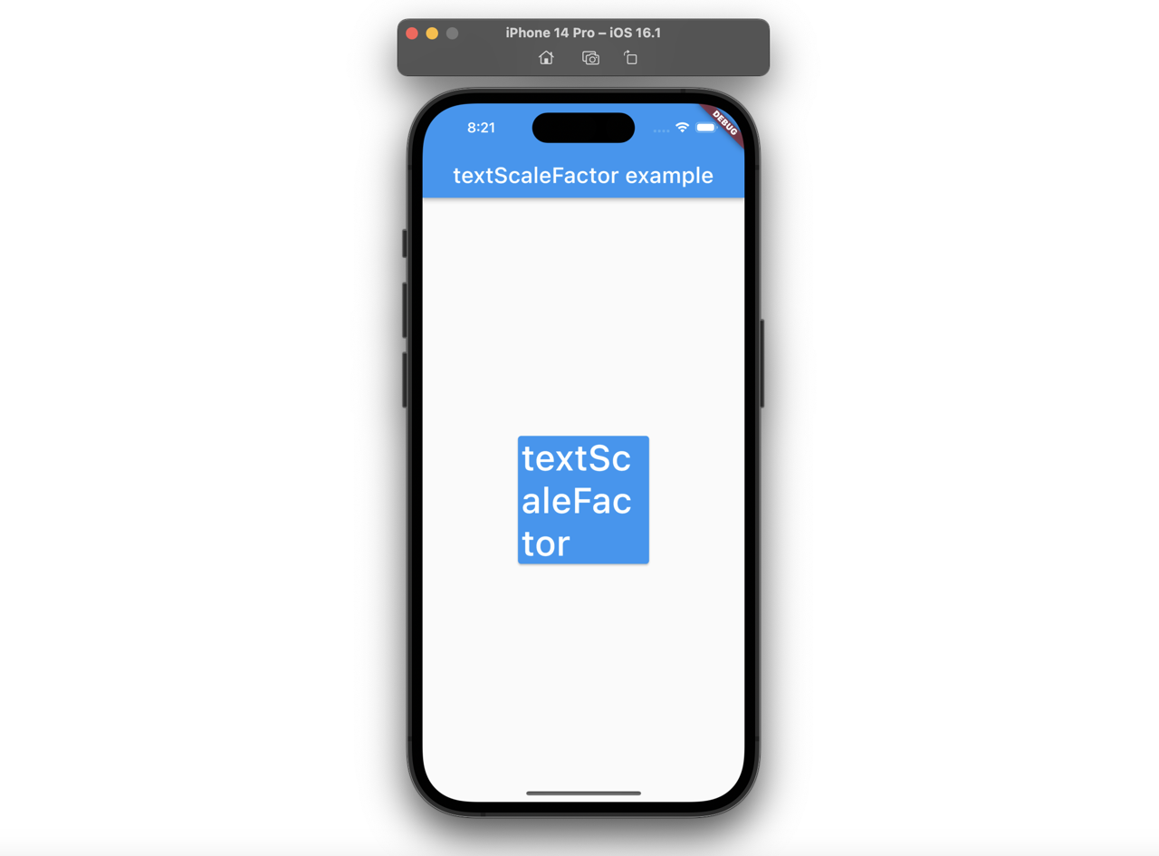 [Flutter] textScaleFactor를 사용해서 폰트 크기 고정하기