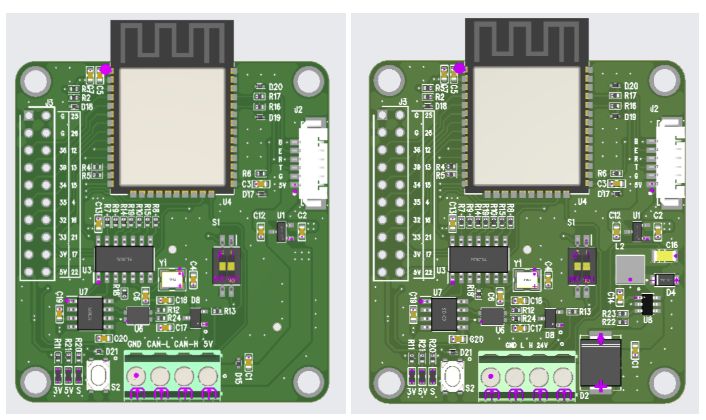 ESP32 FDCAN 개발 보드 제작 중