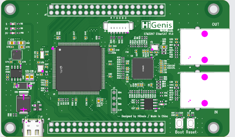 STM32H7 EtherCAT 제작 중
