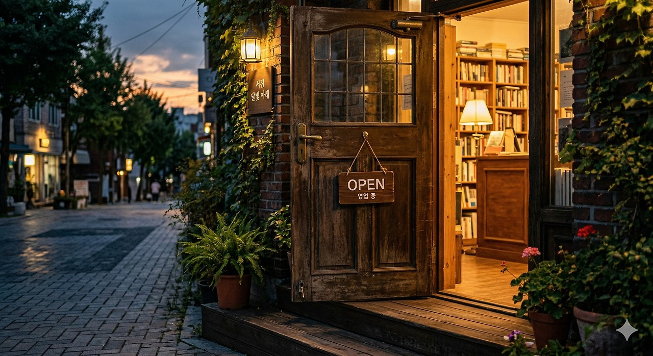 첫 번째 손님이 들어온 서점