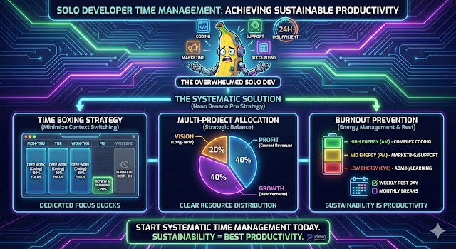 1인 개발자의 시간 관리: 지속 가능한 생산성 유지하기