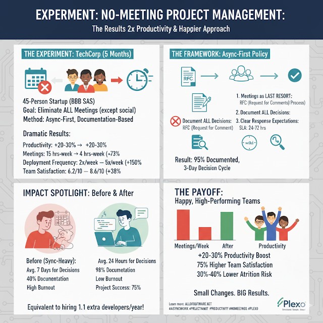 회의 없는 프로젝트 관리 실험: 극단 실험의 결과