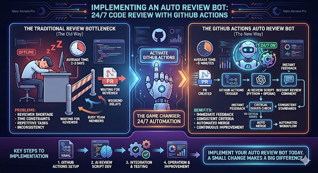 자동 리뷰 봇 구현하기: GitHub Actions로 24/7 코드 리뷰