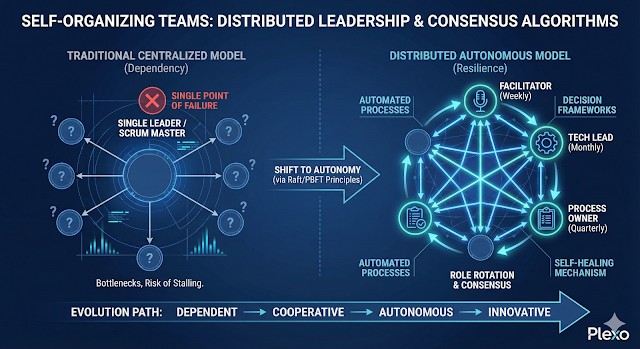 자율 조직화 시스템: 분산 합의 알고리즘과 리더십 분산 패턴