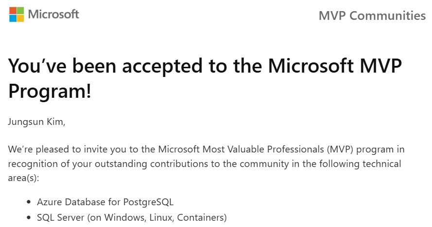 25번째 Microsoft MVP Renewal