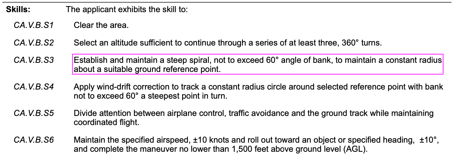 Low Wing Airplane Maneuver Tips - Steep Spiral
