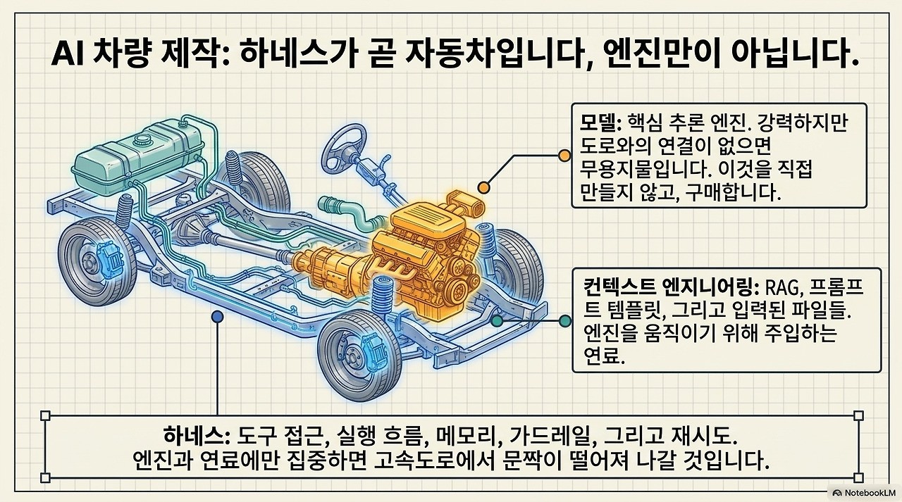 프롬프트, 컨텍스트, 하네스 엔지니어링 - 제대로 작동하는 AI와 시간을 낭비하게 하는 AI를 실제로 구분하는 요소