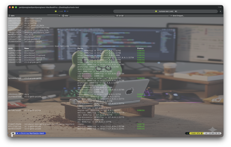 [블록체인] kurtosis를 이용하여 로컬에 완전한 네트워크 구축: 노드 + 탐색기