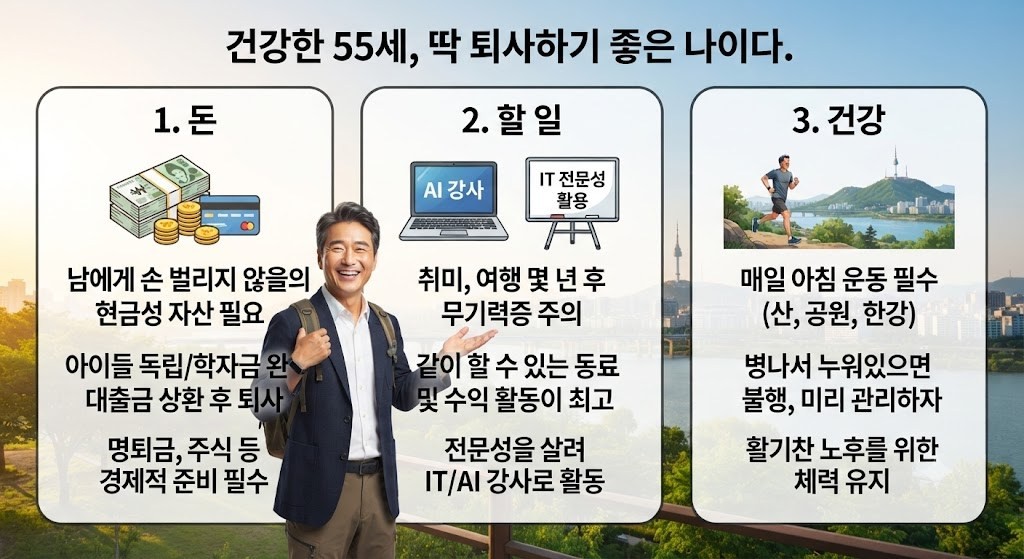 건강한 55세, 퇴직하라